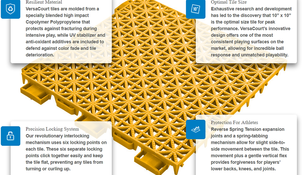 Versacourt Sport Tile Court Elite Court Surfacin